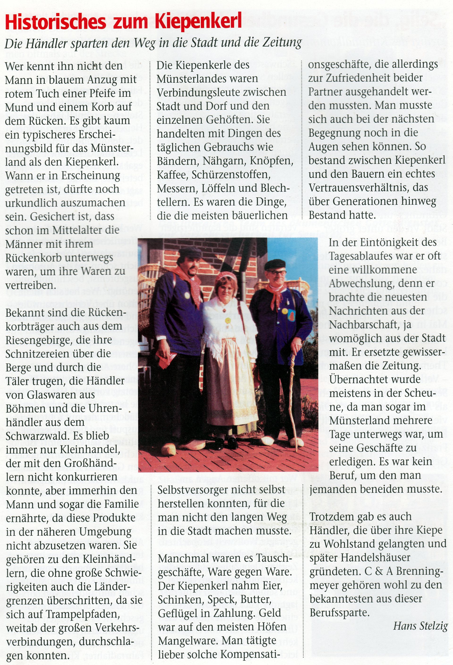histrorisches zum kiepenkerl