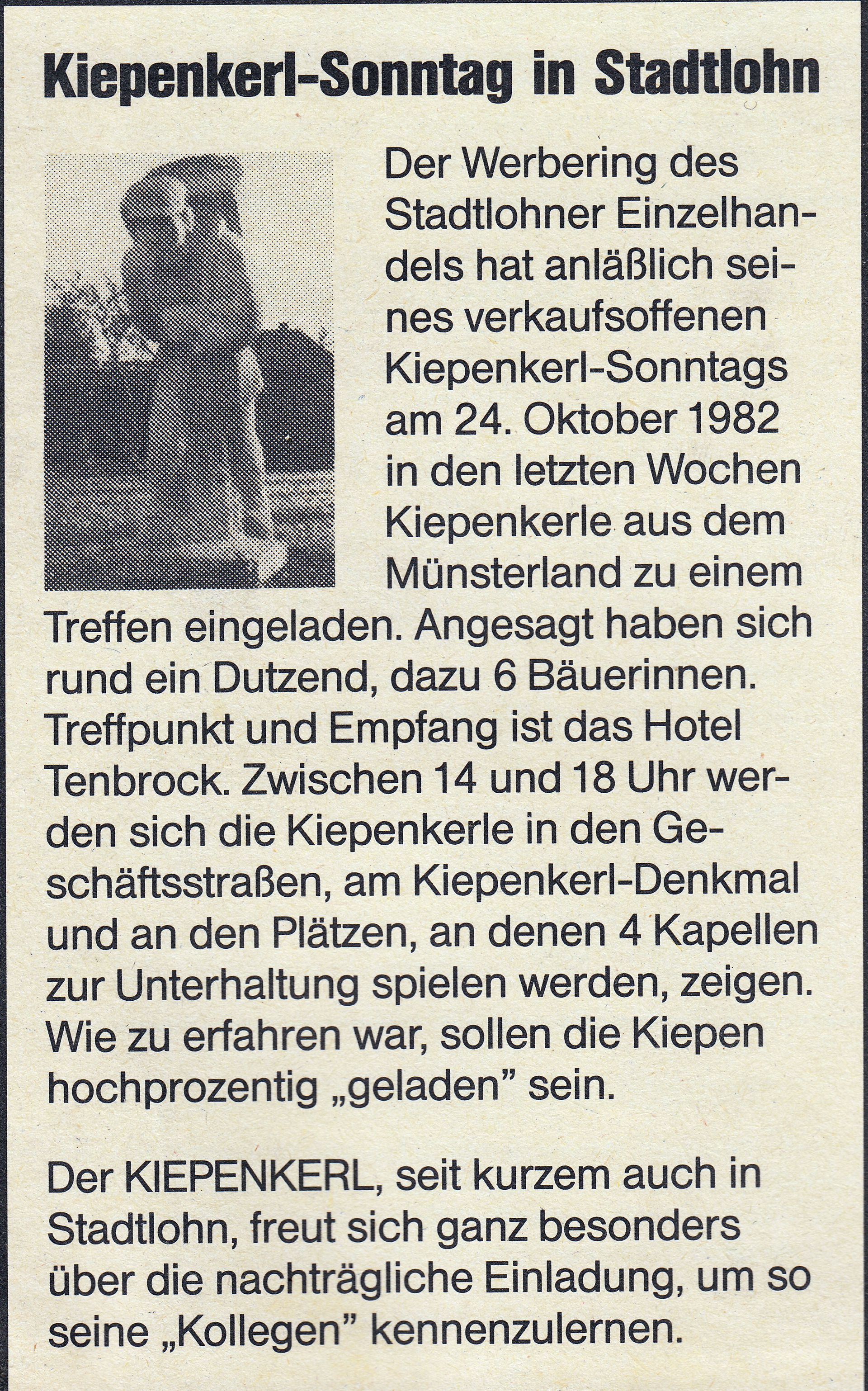 kiepenkerl sonntag in stadtlohn